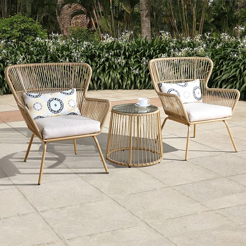 wicker bistro set