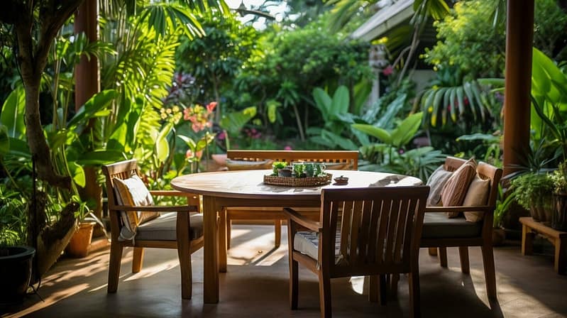 how to clean teak outdoor furniture