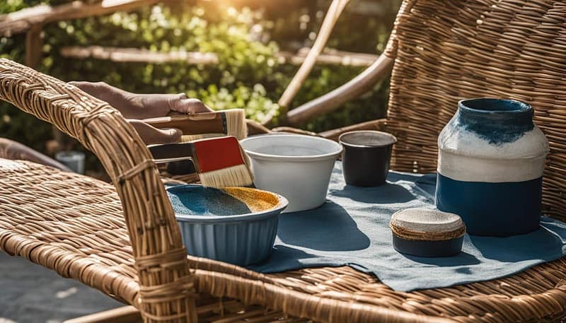 how to paint wicker outdoor furniture