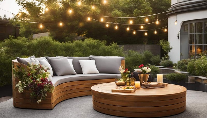 round outdoor sofa