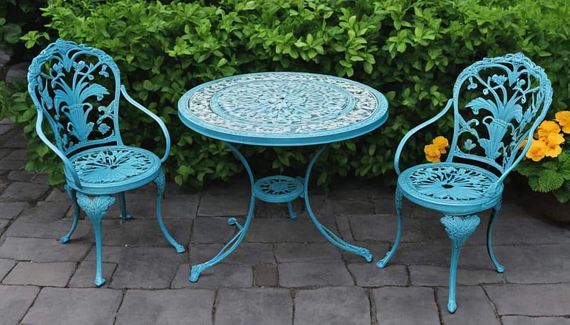 cast iron bistro set