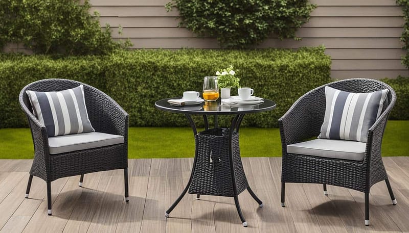 patio bistro set with umbrella