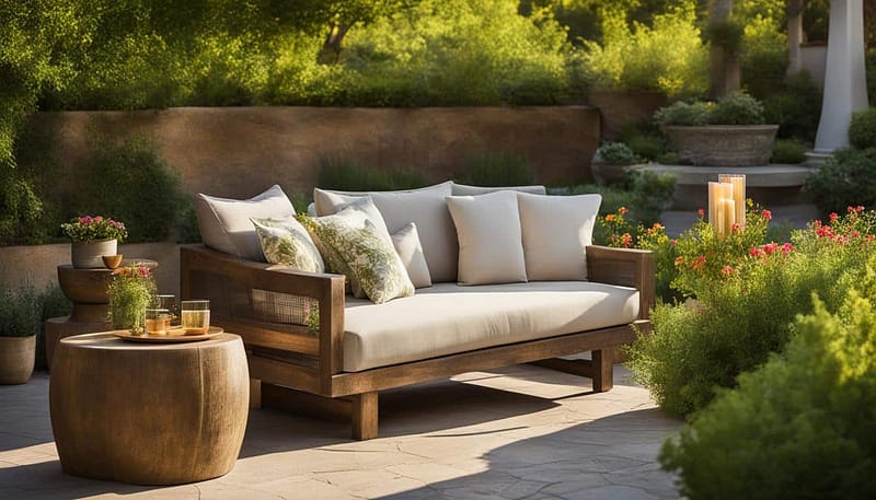 rustic outdoor sofa