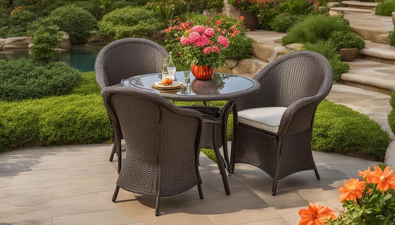 wicker bistro set