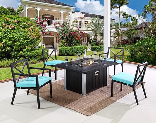 large fire pit patio set