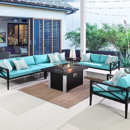 outdoor propane fire pit table