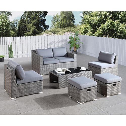 outdoor sofa with ottoman