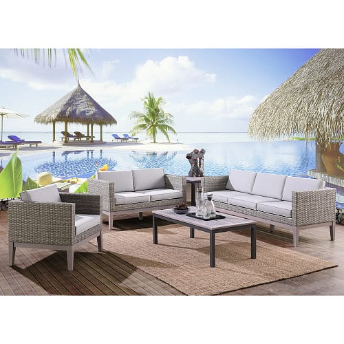 outdoor wicker sofa