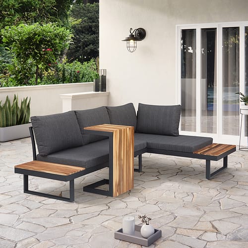 Garden Furniture Modular Sofa Lounge Set 3pcs