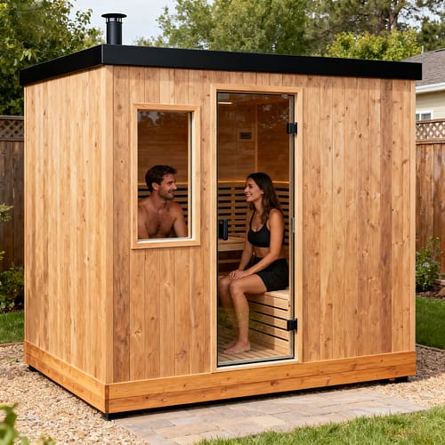 wooden sanua room outdoor