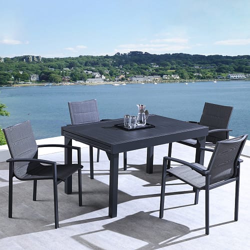Products 5 Outdoor Furniture Supplier-China Factoery-Manufacturer Extendable outdoor dining table and chairs set