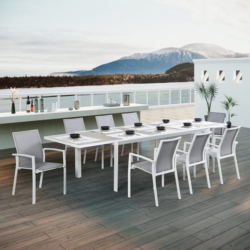 Products 13 Outdoor Furniture Supplier-China Factoery-Manufacturer Extendable outdoor dining table set