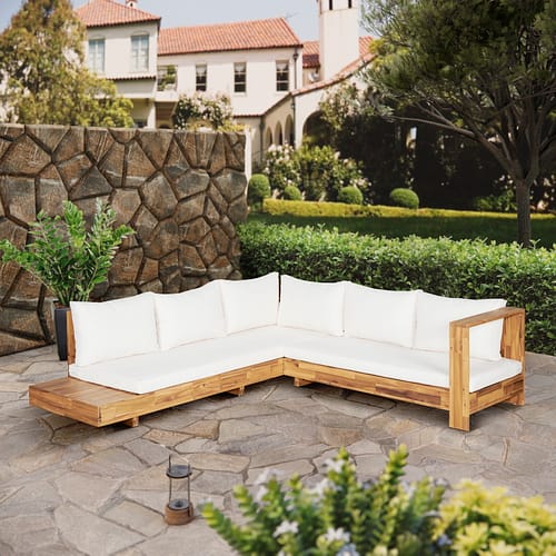 Products 11 Outdoor Furniture Supplier-China Factoery-Manufacturer Outdoor Acacia Sofa Set