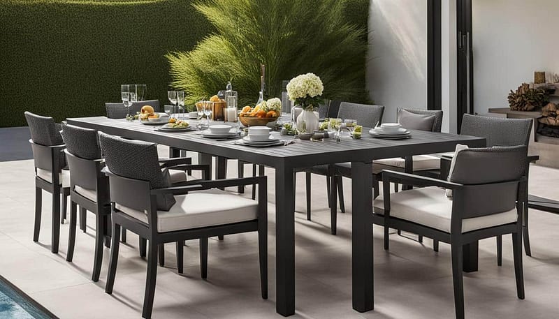 Aluminum Outdoor Dining Sets for Elegant Patios 173 Outdoor Furniture Supplier-China Factoery-Manufacturer aluminum outdoor dining sets