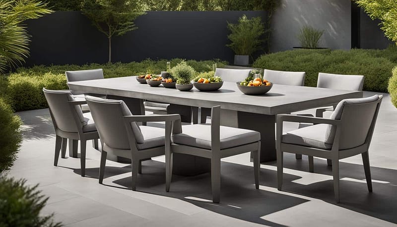 Concrete Outdoor Dining Sets - Patio Elegance 120 Outdoor Furniture Supplier-China Factoery-Manufacturer concrete outdoor dining sets