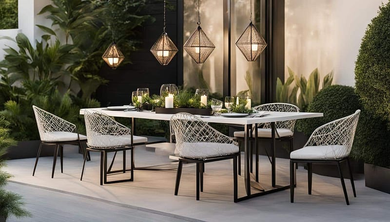 Stylish Metal Outdoor Dining Sets for Patios 158 Outdoor Furniture Supplier-China Factoery-Manufacturer metal outdoor dining sets