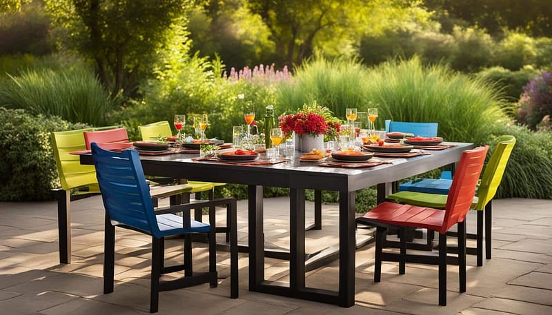 Eco-Friendly Dining: Recycled Plastic Sets 119 Outdoor Furniture Supplier-China Factoery-Manufacturer recycled plastic outdoor dining sets