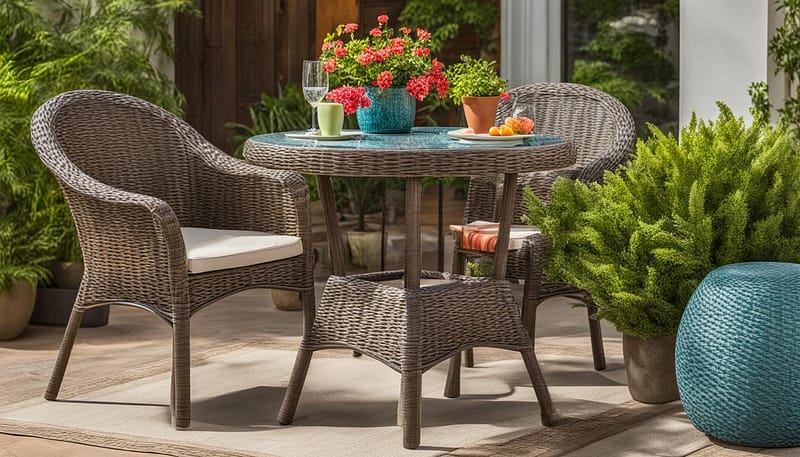 all-weather wicker bistro set all-weather wicker bistro set