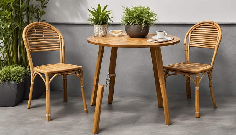 Eco-Friendly Bamboo Bistro Set for Chic Patios 10 Outdoor Furniture Supplier-China Factoery-Manufacturer bamboo bistro set