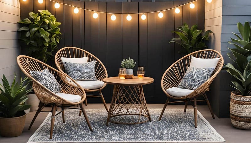Chic Boho Bistro Set – Elevate Your Outdoor Space 13 Outdoor Furniture Supplier-China Factoery-Manufacturer boho bistro set