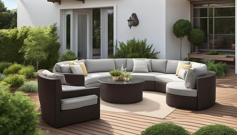 half moon outdoor sofa