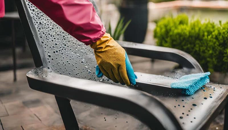 how to clean aluminum patio furniture