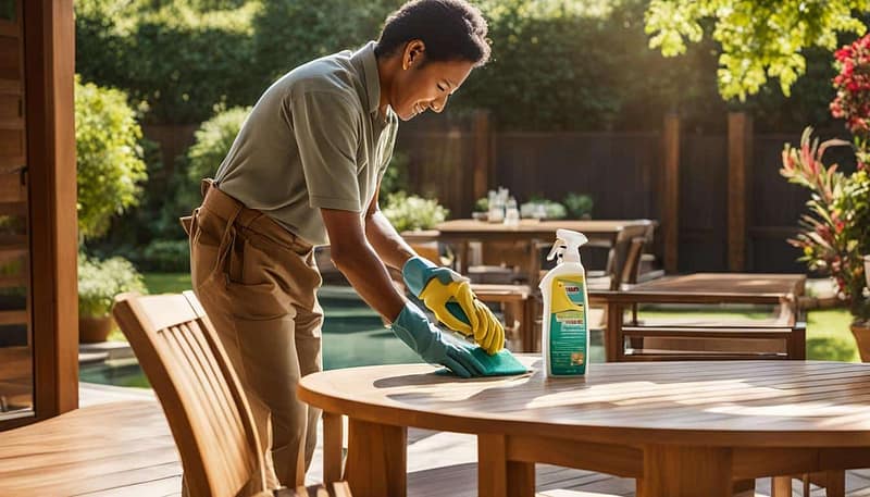 how to clean teak patio furniture