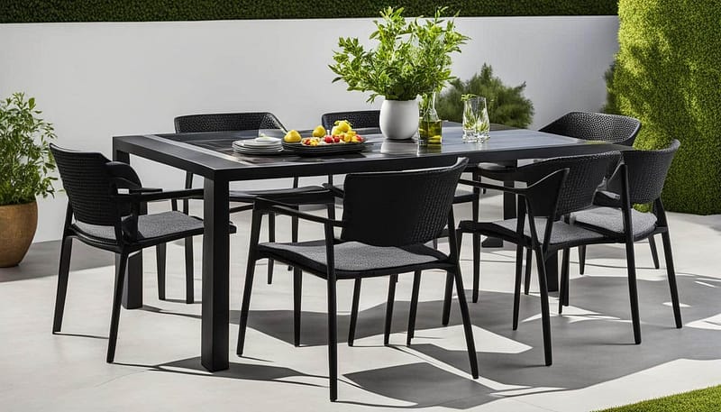 black outdoor dining sets
