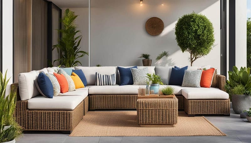 rattan outdoor sofa