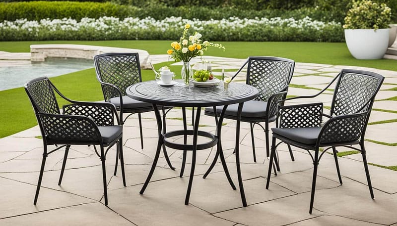 Chic 5 Piece Bistro Set for Stylish Outdoor Dining 5 Outdoor Furniture Supplier-China Factoery-Manufacturer 5 piece bistro set
