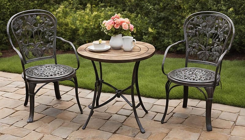 rustic bistro set