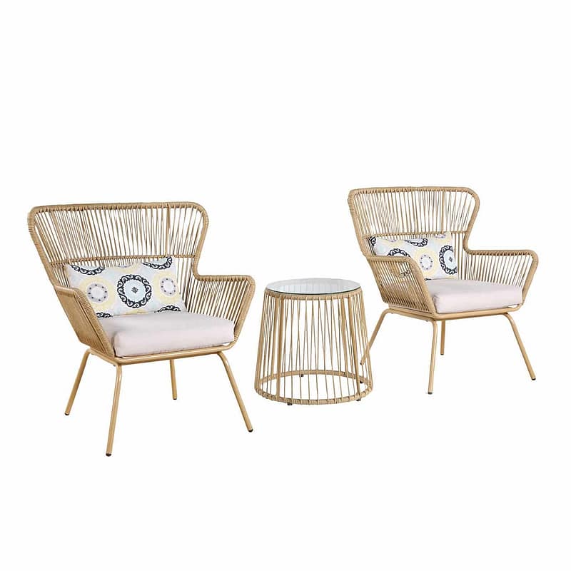 wicker bistro set